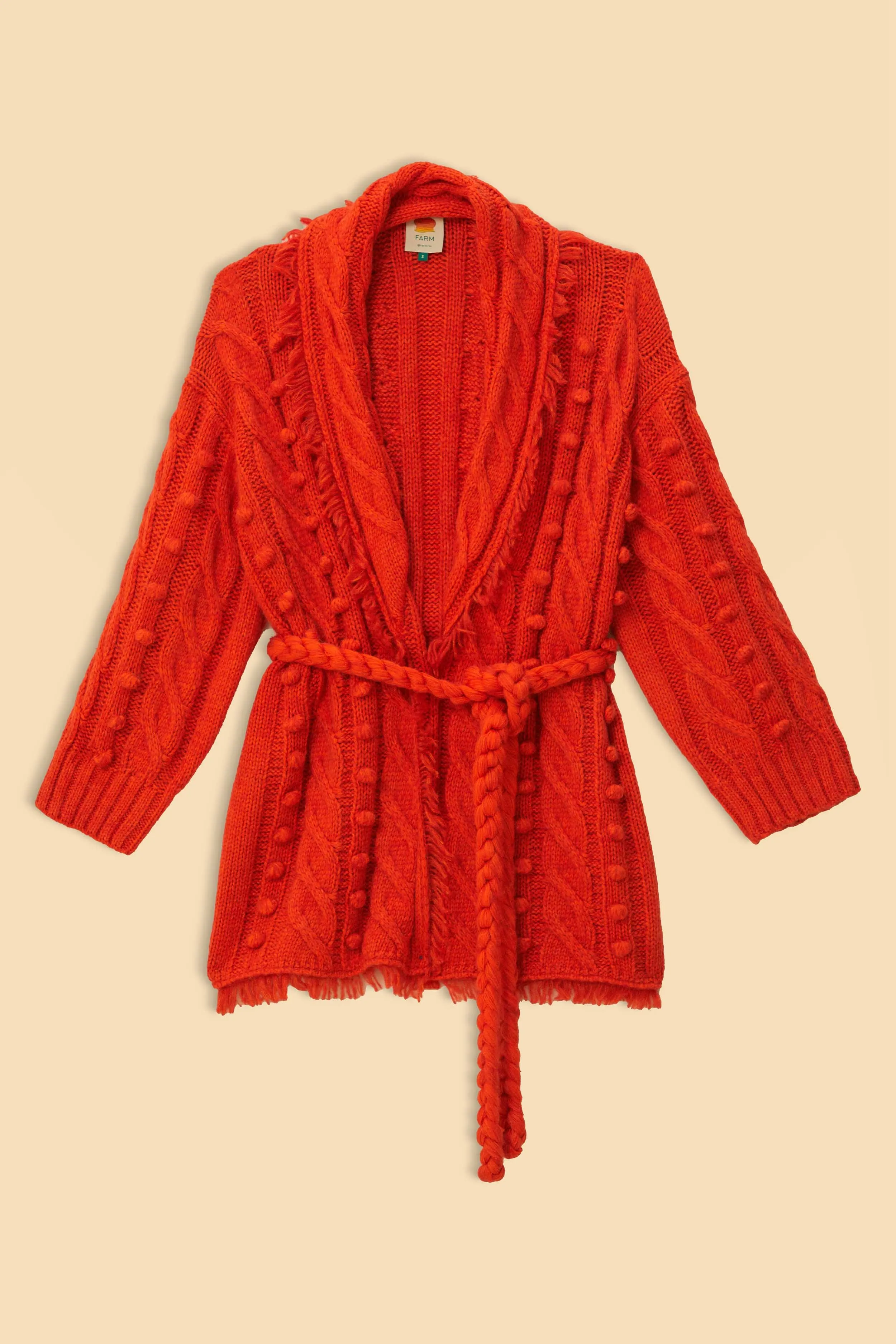 Orange Braided Knit Cardigan sold by FARM Rio product image thumbnail 5