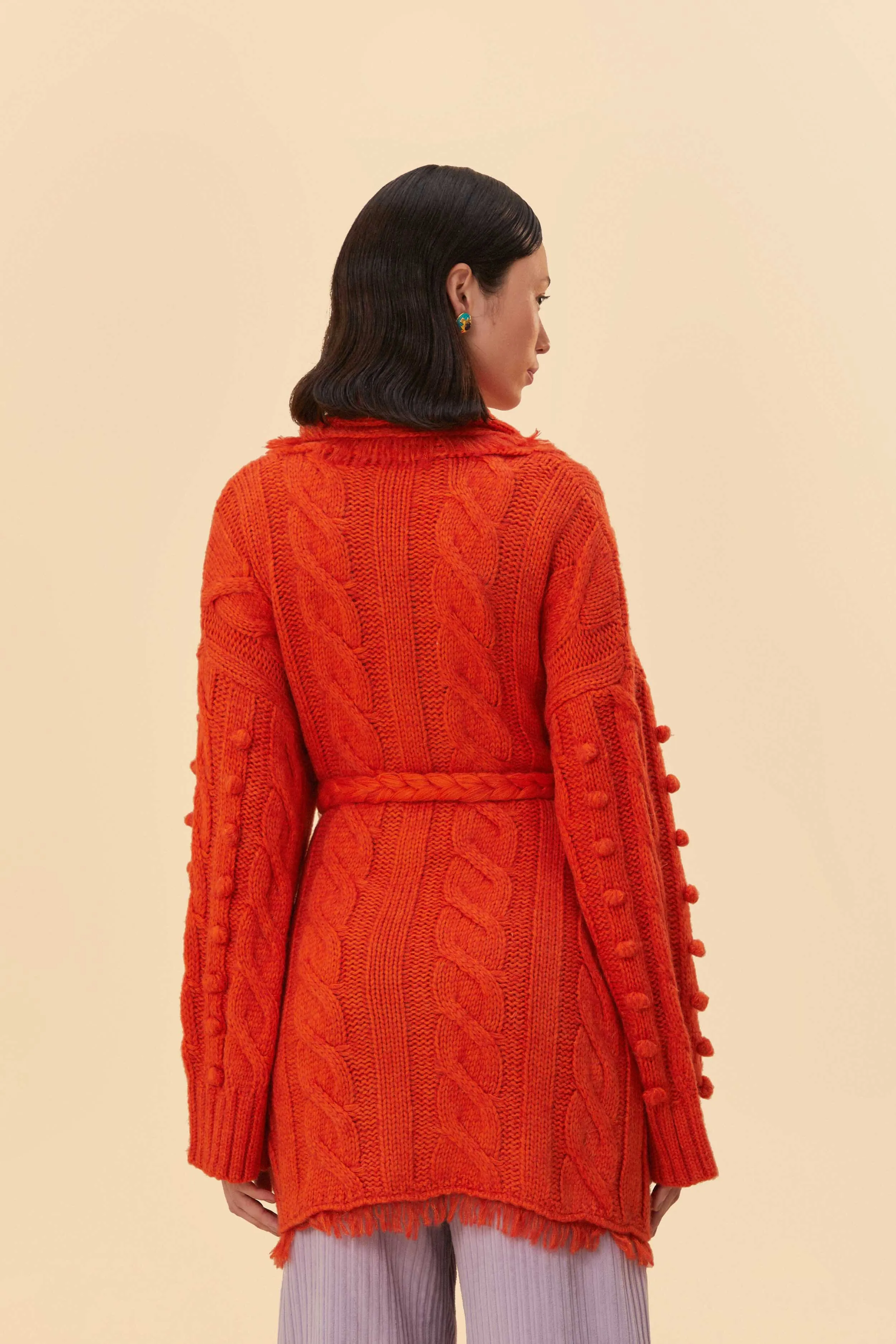 Orange Braided Knit Cardigan sold by FARM Rio product image thumbnail 3