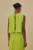 Green Monstera Eyelet Crop Top sold by FARM Rio