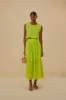Green Monstera Eyelet Crop Top sold by FARM Rio