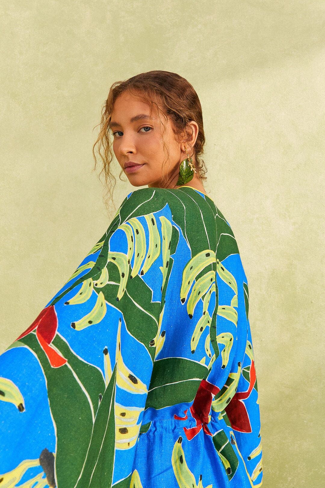 Blue Banana Leaves Romper sold by FARM Rio product image thumbnail 3