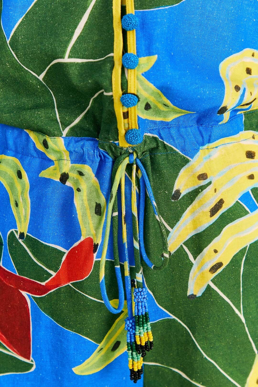 Blue Banana Leaves Romper sold by FARM Rio product image thumbnail 5