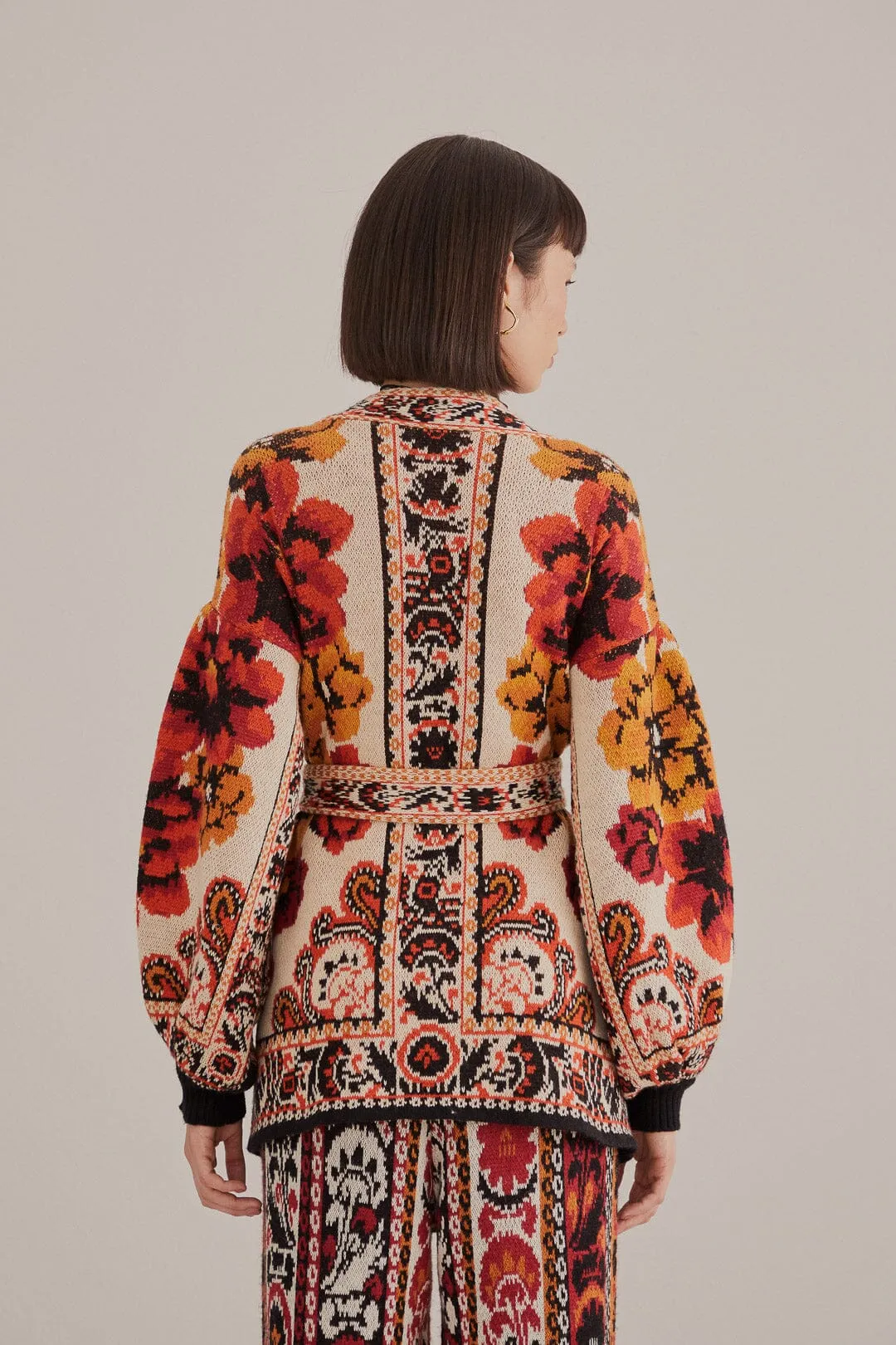 Sand Winter Tapestry Knit Cardigan sold by FARM Rio product image thumbnail 5