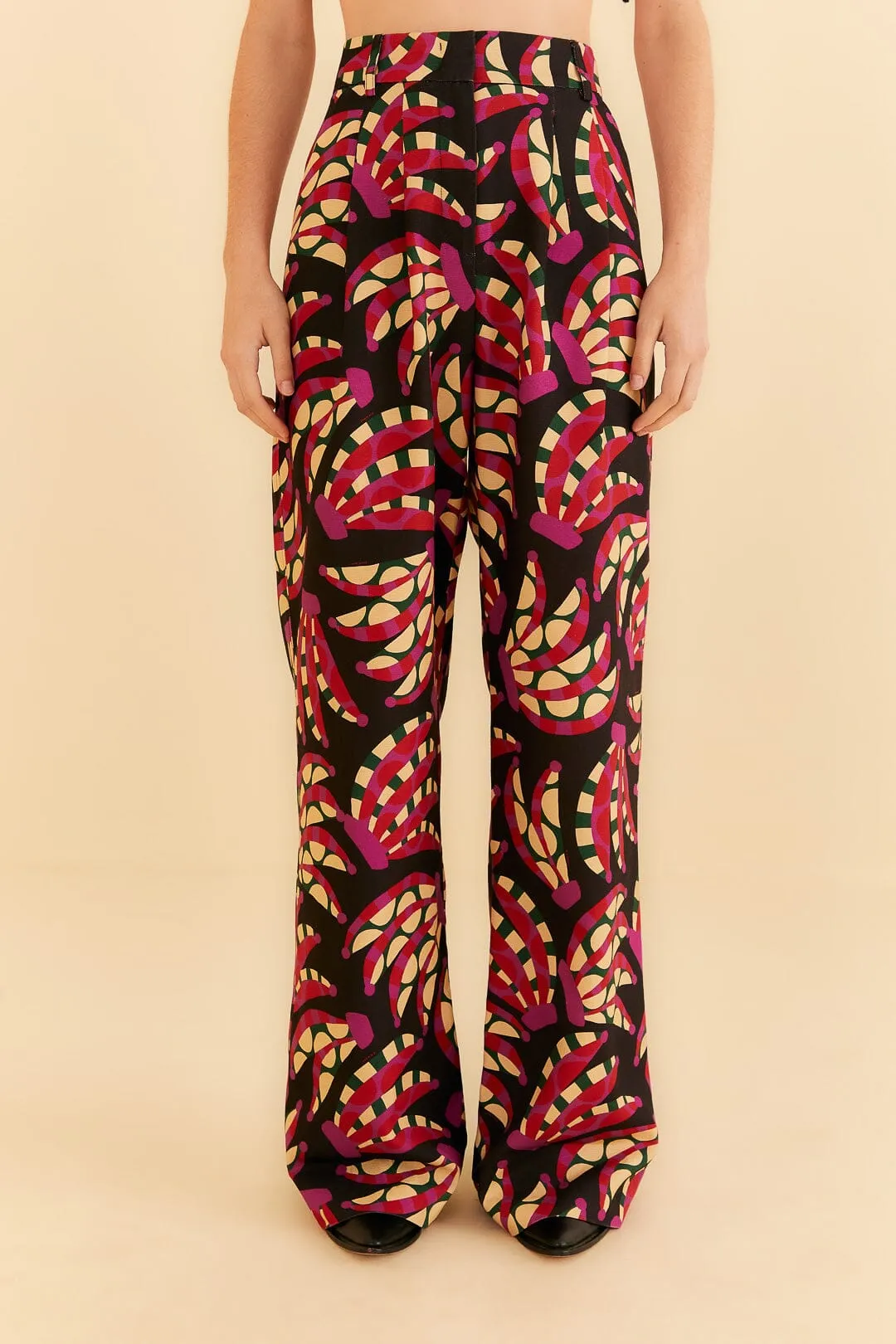 Black Banana Dots Low Waisted Pants sold by FARM Rio product image thumbnail 3