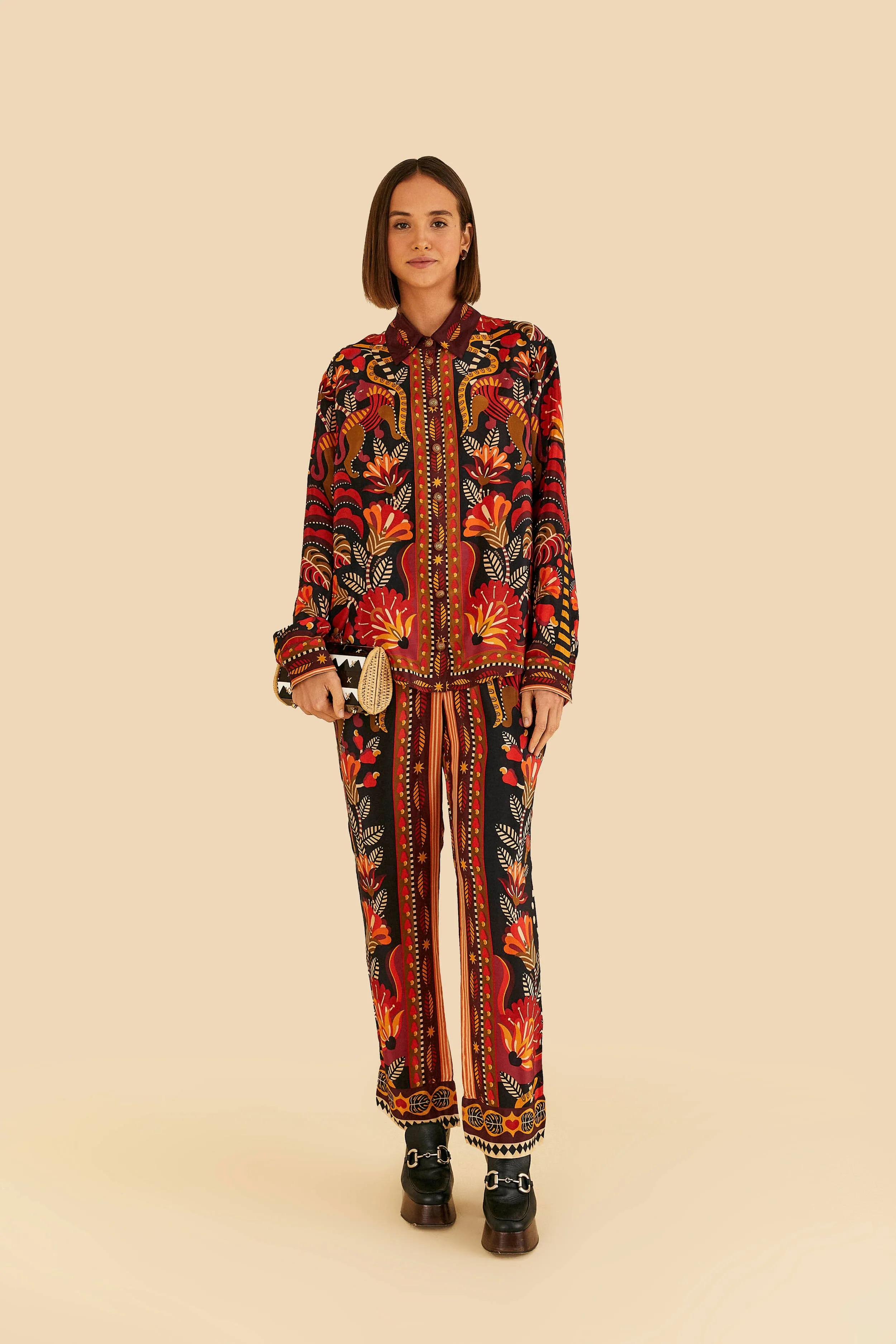 Red Nature Beauty Scarf Shirt sold by FARM Rio product image thumbnail 2