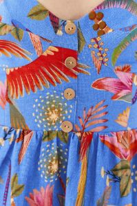 Blue Macaw Party Mini Dress sold by FARM Rio