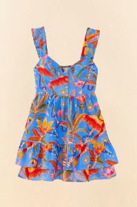 Blue Macaw Party Mini Dress sold by FARM Rio