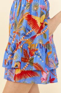 Blue Macaw Party Mini Dress sold by FARM Rio