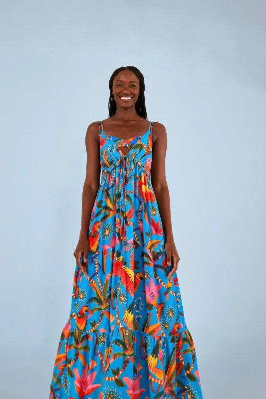 Blue Macaw Party Cover Up sold by FARM Rio