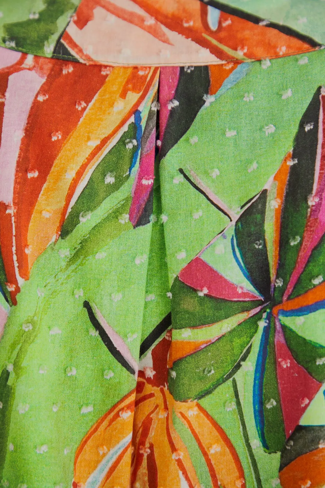 Multicolor Banana Foliage Short Sleeve Mini Dress sold by FARM Rio product image thumbnail 5