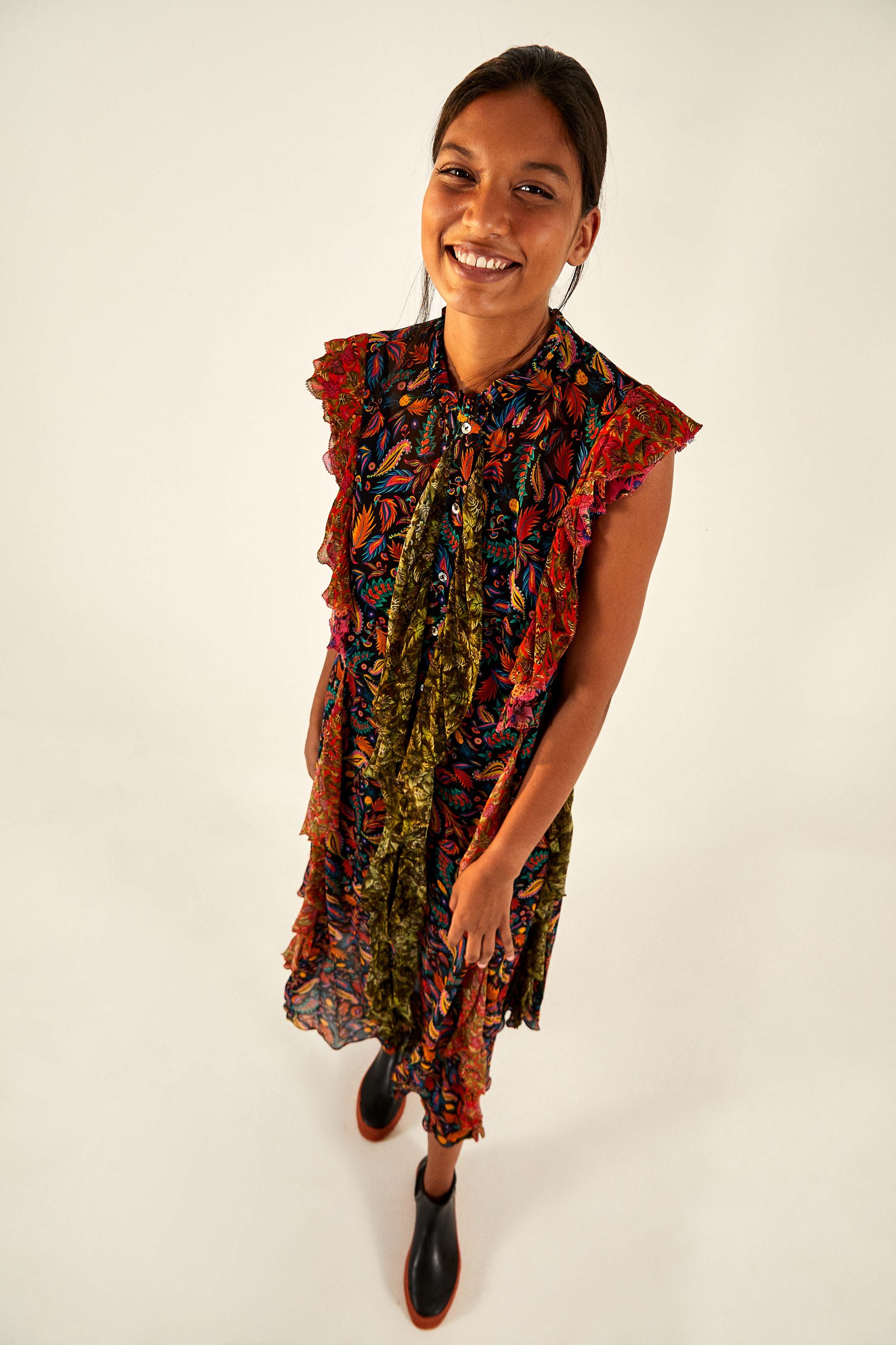 MIXED MINI PRINTS MIDI DRESS sold by FARM Rio product image thumbnail 3