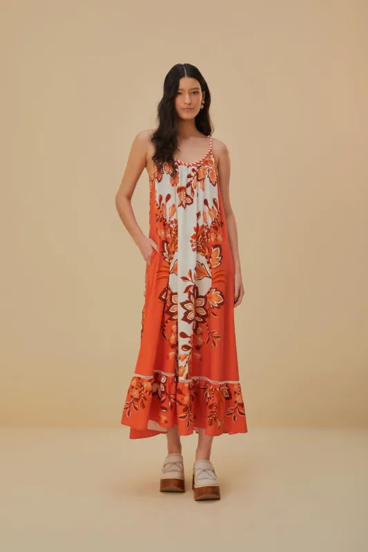 Aura Cream Lenzing™ Ecovero™ Euroflax™ Maxi Dress sold by FARM Rio