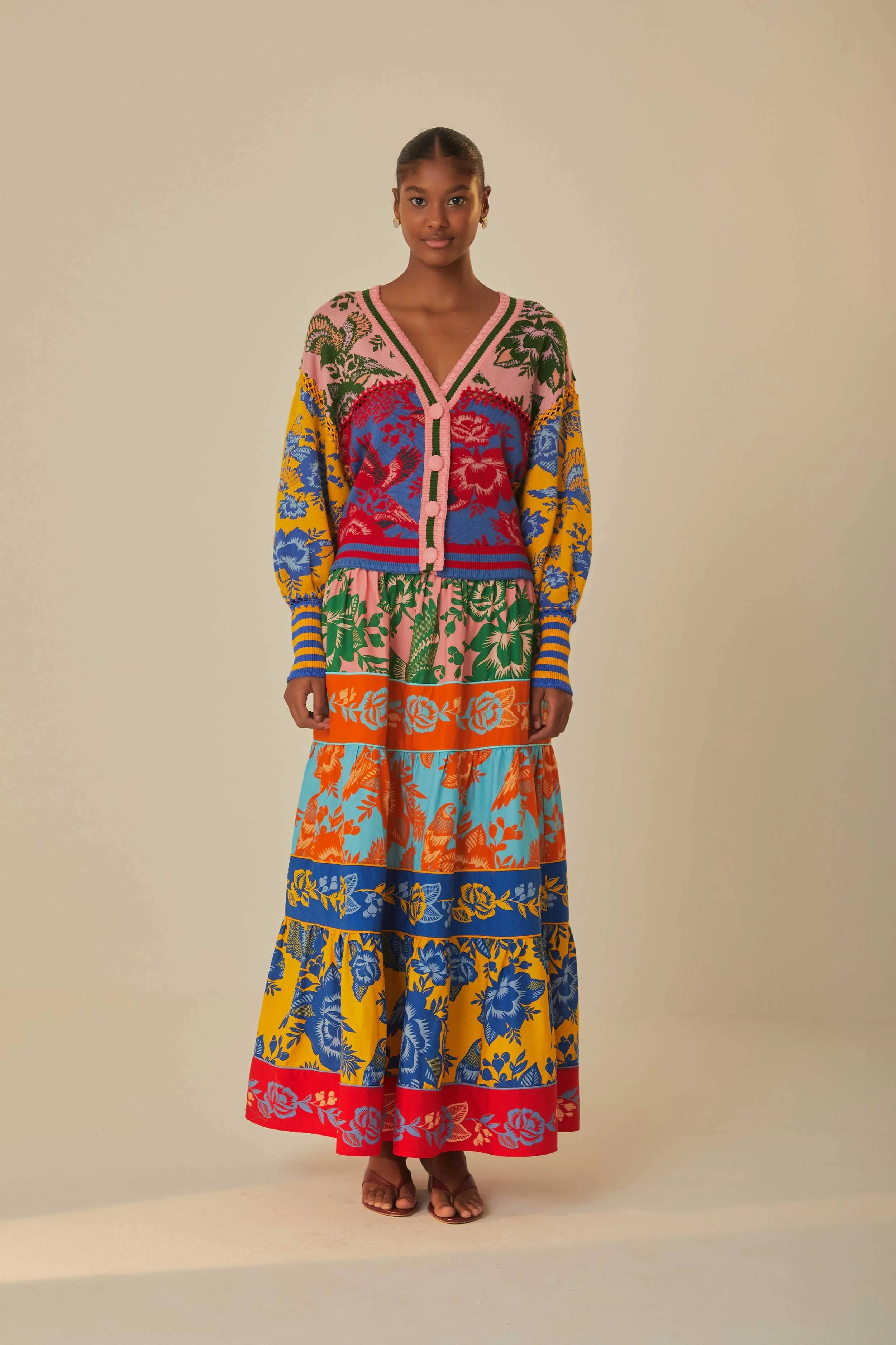 Lace Floral Patch Knit Cardigan sold by FARM Rio product image thumbnail 2