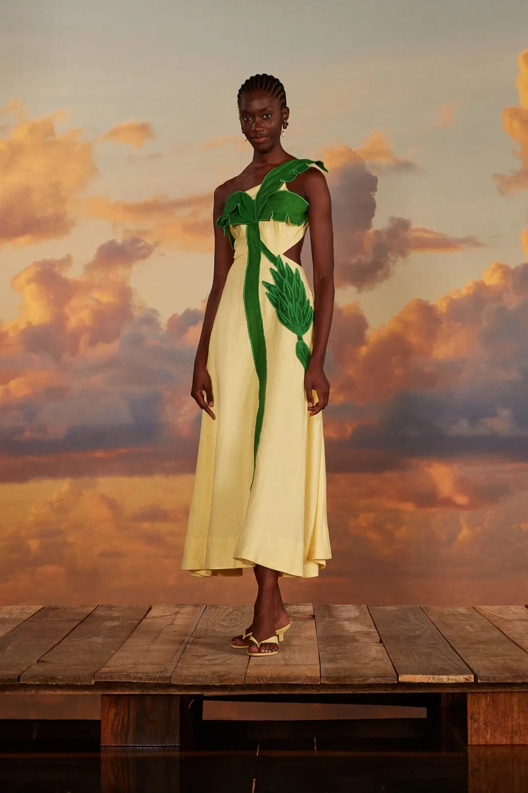 Palm Tree Cutwork Midi Dress sold by FARM Rio product image thumbnail 2