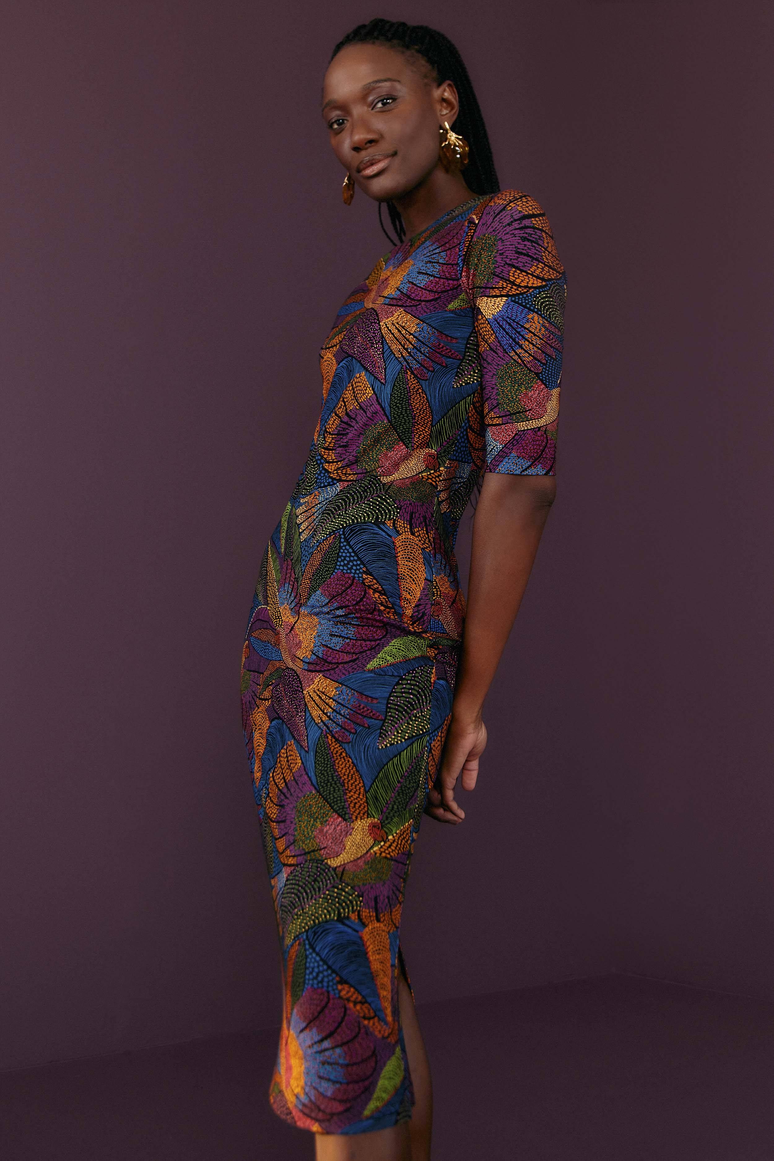 Dotted Macaws Lenzing™ Ecovero™ Viscose Dress sold by FARM Rio product image thumbnail 2