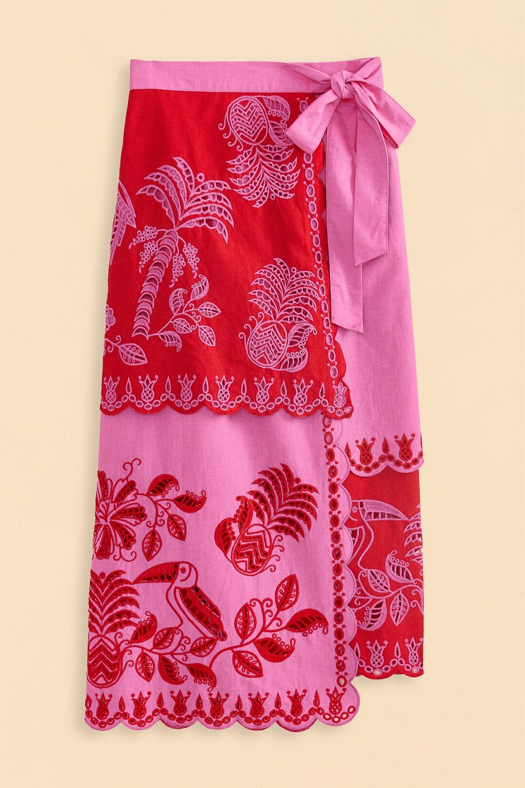 Red Palm Tree Richelieu Midi Skirt sold by FARM Rio product image thumbnail 6