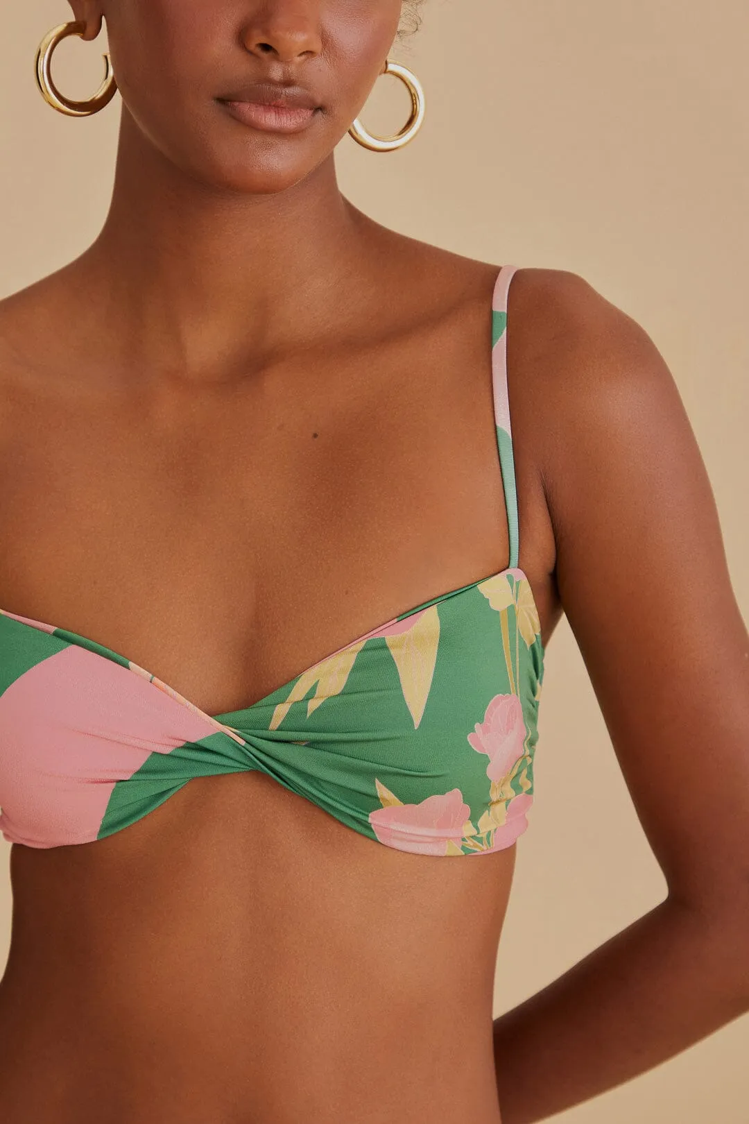 Winter Garden Twist Bikini Top sold by FARM Rio product image thumbnail 3