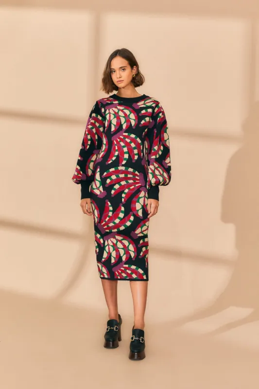 Black Banana Dots Knit Dress sold by FARM Rio