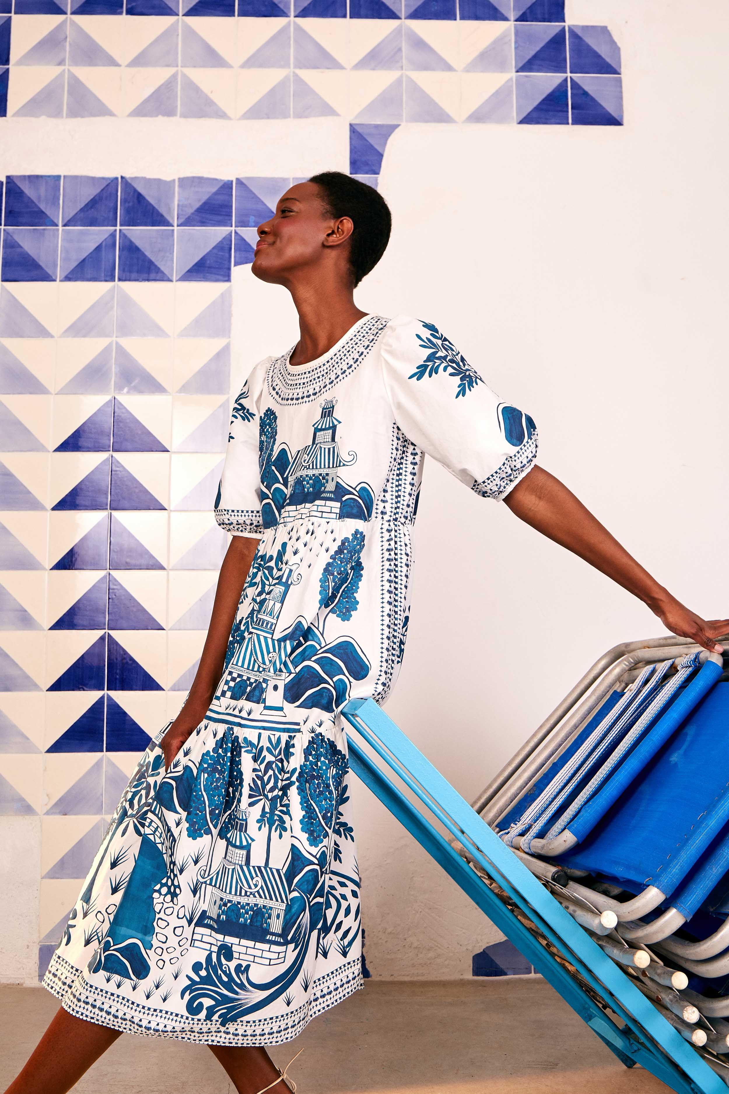 ANCIENT GARDEN MIDI DRESS sold by FARM Rio product image thumbnail 2