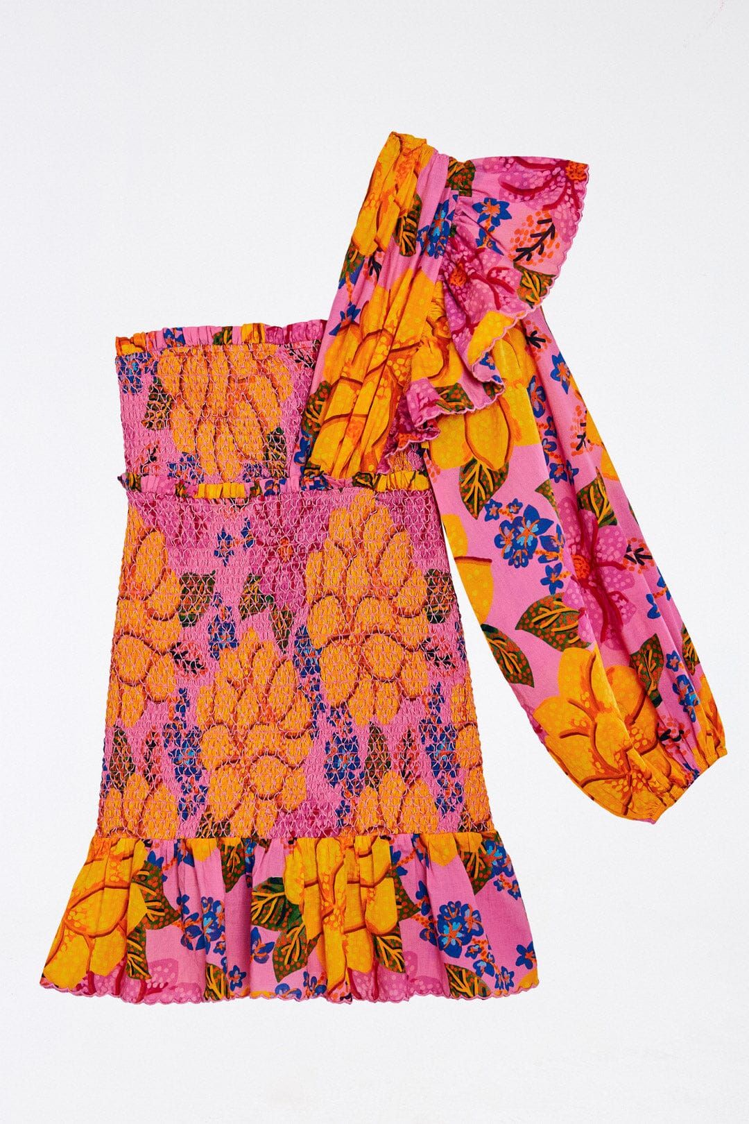 Flowers Garden One Shoulder Mini Dress sold by FARM Rio product image thumbnail 6