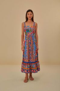 Stiched Garden Blue Maxi Dress sold by FARM Rio