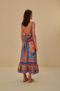 Stiched Garden Blue Maxi Dress sold by FARM Rio