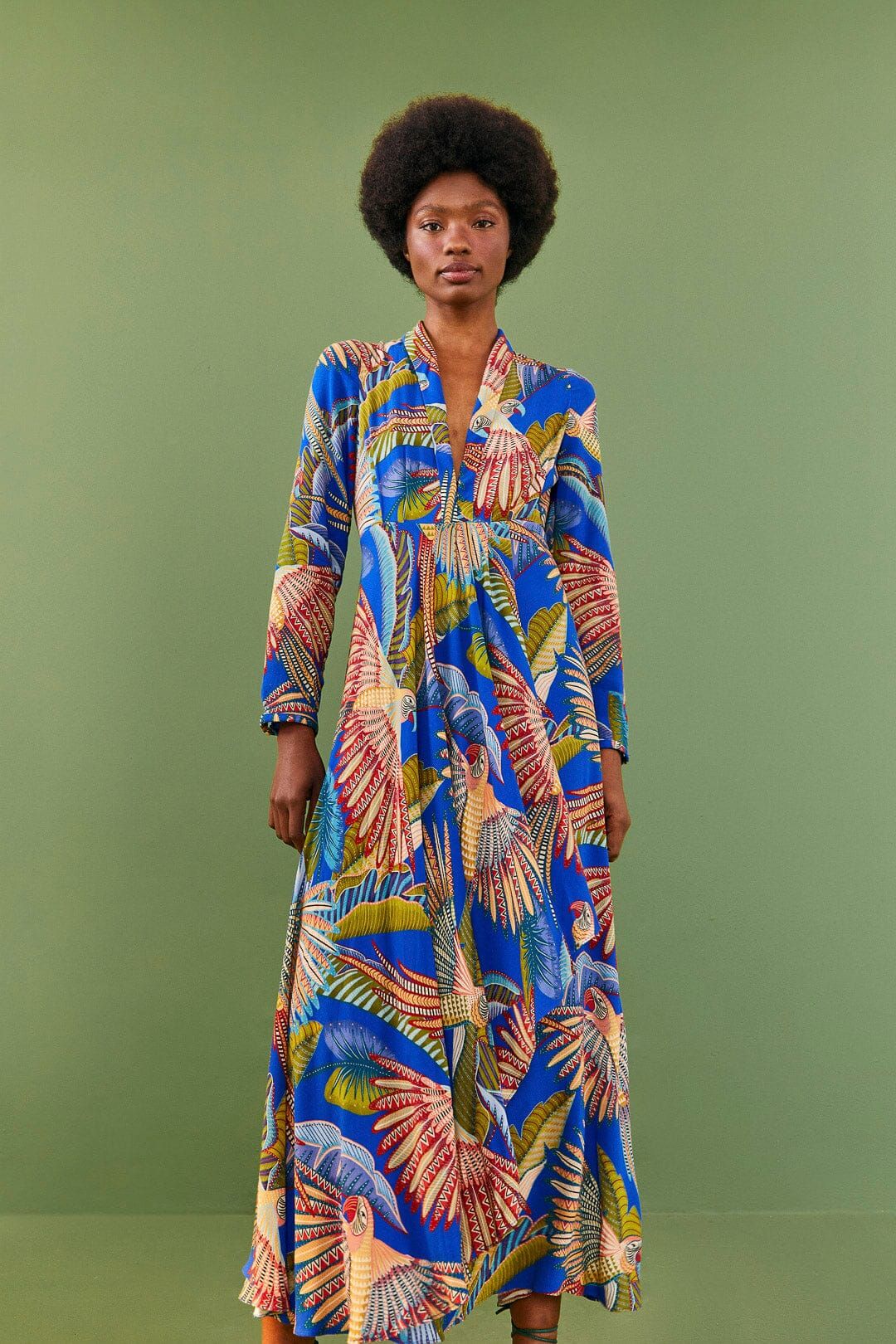 Blue Macaw Flight Maxi Dress | Parallel