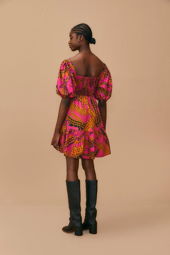 Pink Croco Short Sleeve Mini Dress sold by FARM Rio product image thumbnail 4