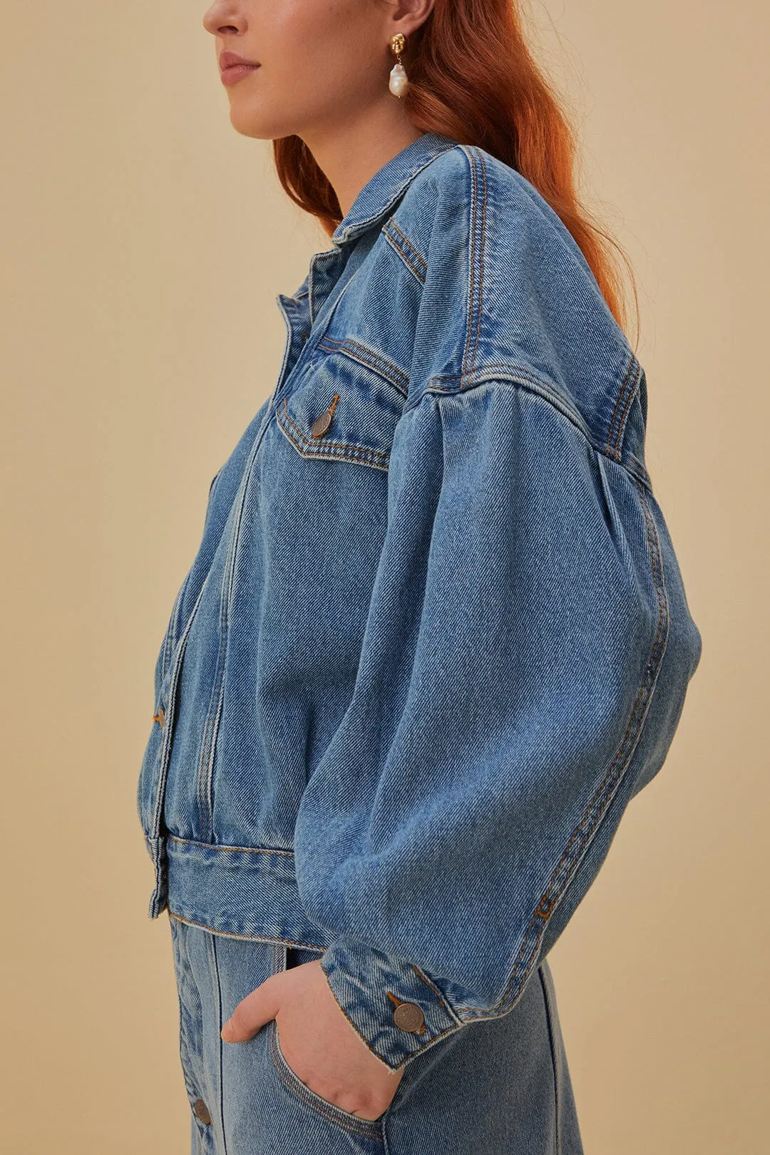 Denim Bomber Mini Jacket sold by FARM Rio product image thumbnail 3