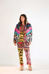 Rainbow Toucans Smiley® Reversible Puffer Jacket sold by FARM Rio
