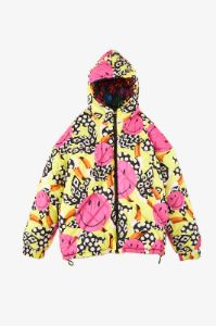 Rainbow Toucans Smiley® Reversible Puffer Jacket sold by FARM Rio