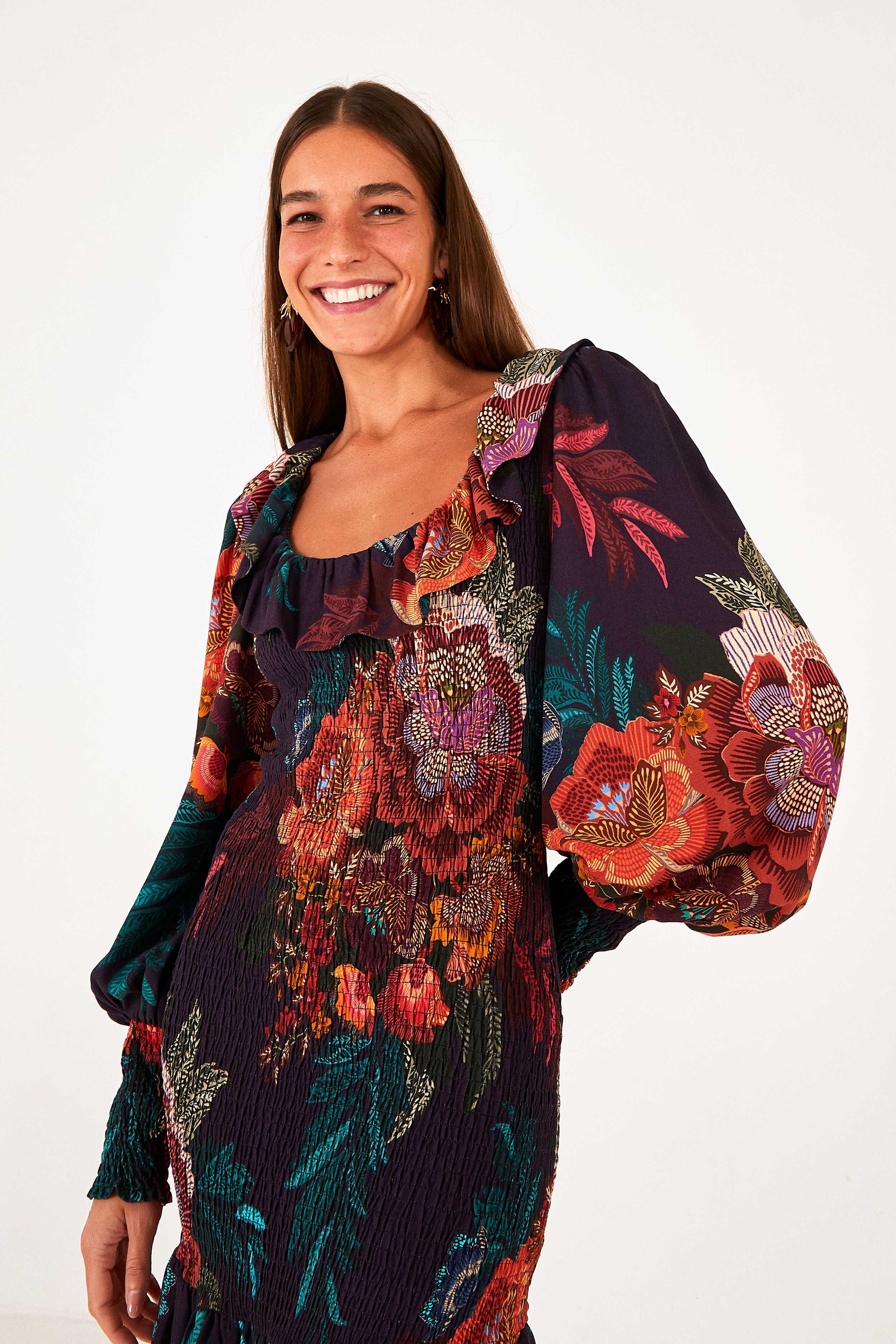FLOWER SCARVES Mini Dress sold by FARM Rio product image thumbnail 3