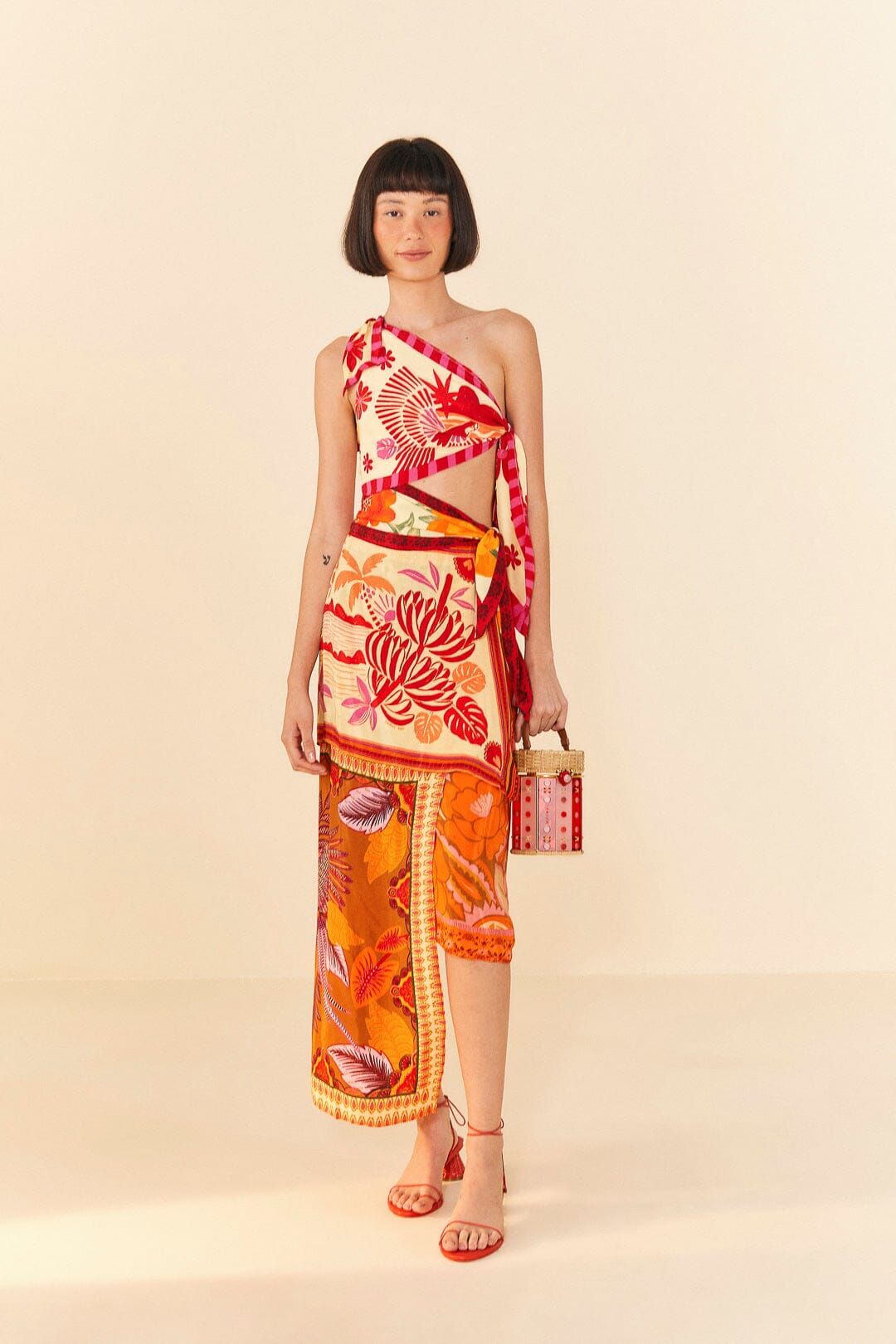 Forest Mixed Scarves Midi Dress sold by FARM Rio