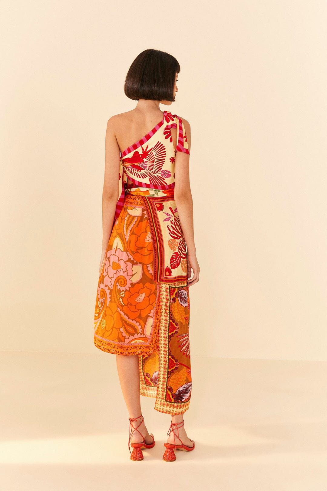 Forest Mixed Scarves Midi Dress sold by FARM Rio product image thumbnail 3