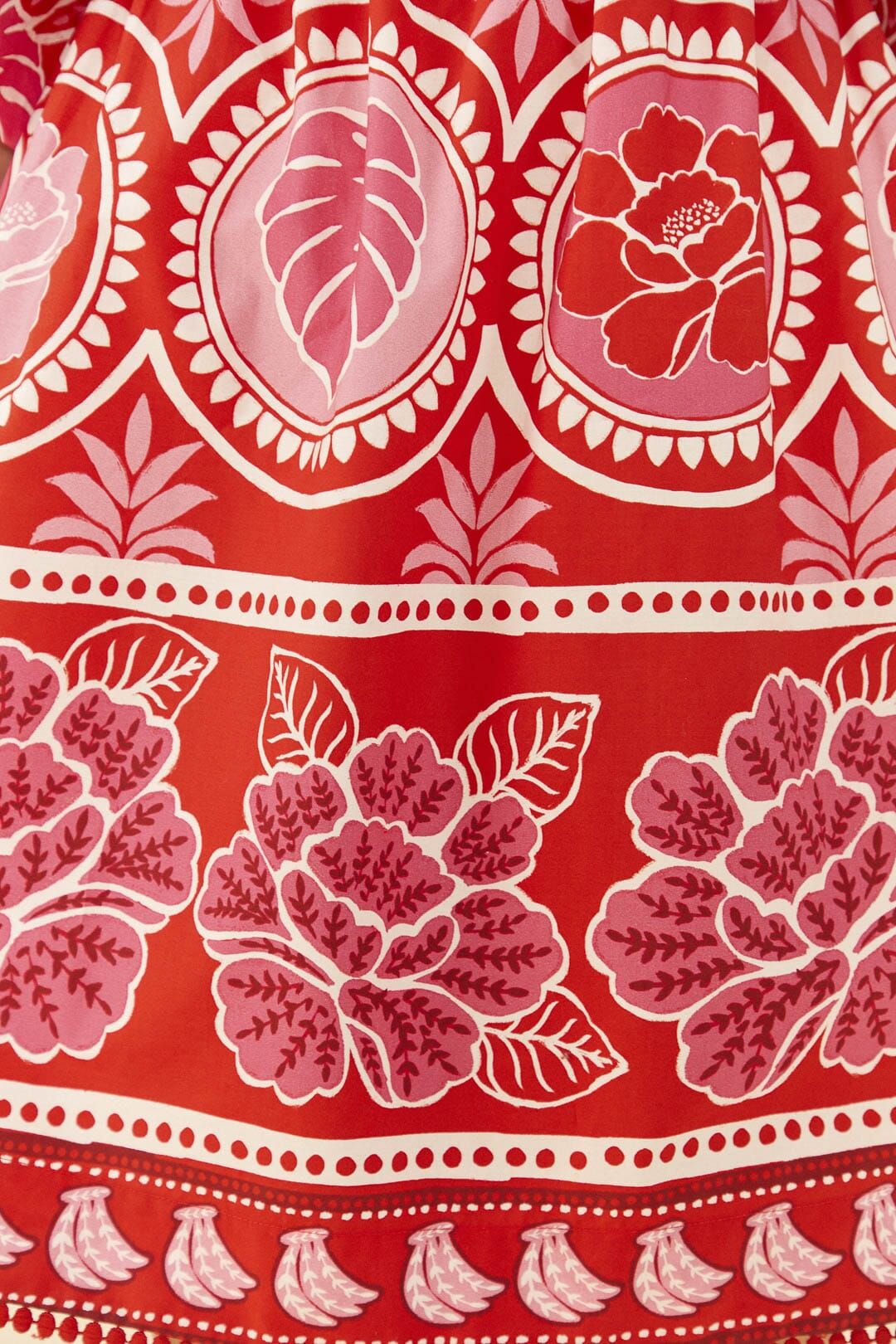 Red Summer Sunrise Organic Cotton Mini Dress sold by FARM Rio product image thumbnail 5