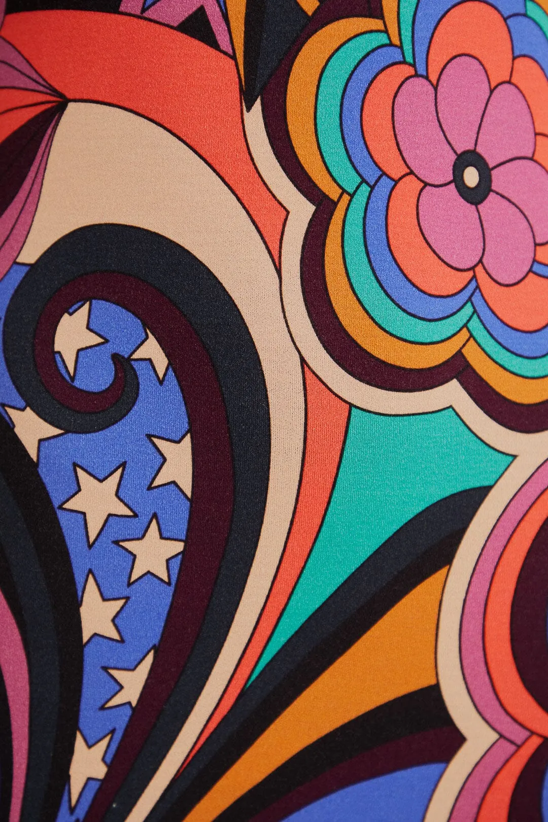 Black 70s Vibe Lenzing™ Ecovero™ Viscose Midi Dress sold by FARM Rio product image thumbnail 5