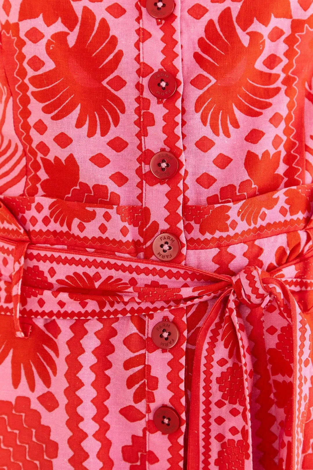 Red Jungle Scarf Romper sold by FARM Rio product image thumbnail 5