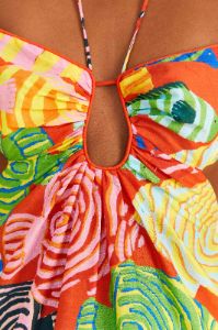 Red Striped Fishes Mini Dress sold by FARM Rio