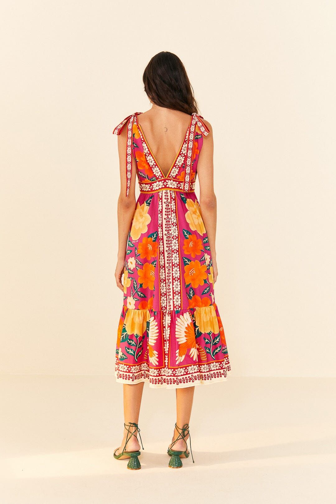 Pink Flower Tapestry Midi Dress sold by FARM Rio product image thumbnail 3