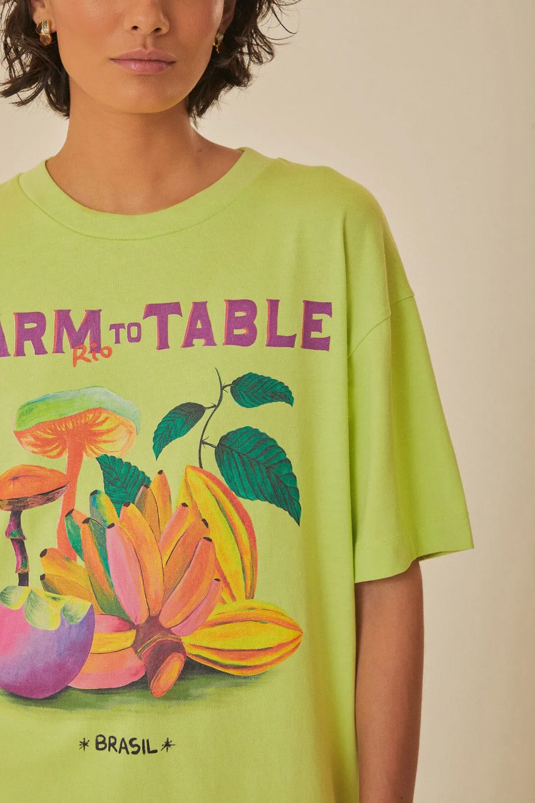 Green Farm Rio To Table Organic Cotton T-Shirt sold by FARM Rio product image thumbnail 2