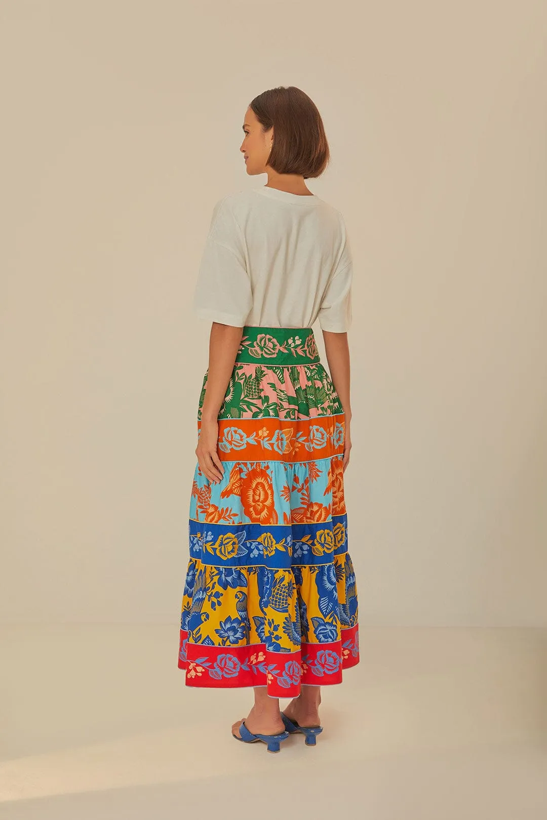 Lace Garden Tiered Maxi Skirt sold by FARM Rio product image thumbnail 3