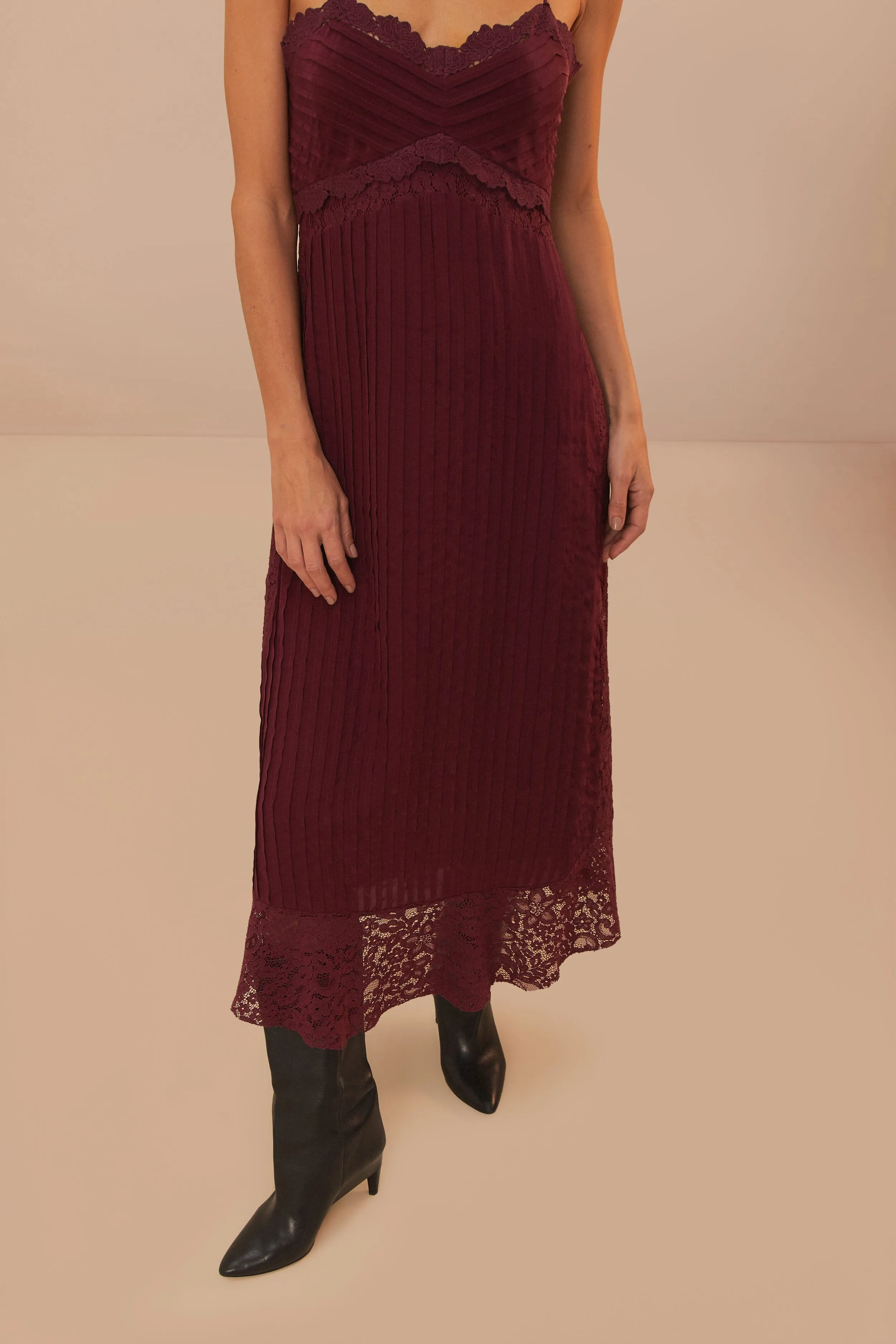 Purple Lace Sleeveless Midi Dress sold by FARM Rio product image thumbnail 4
