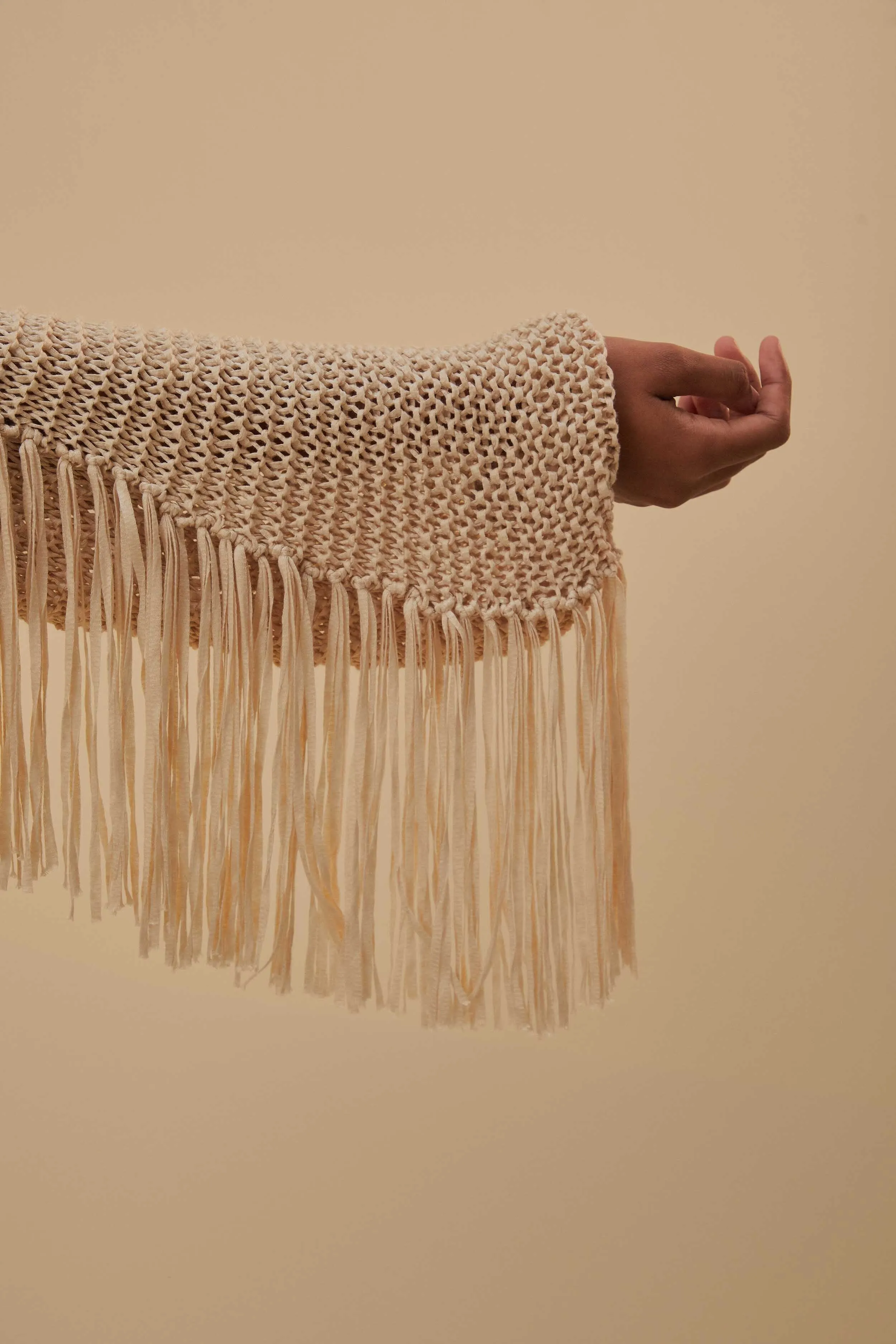 Sand Stripes Fringes Knit Cardigan sold by FARM Rio product image thumbnail 3