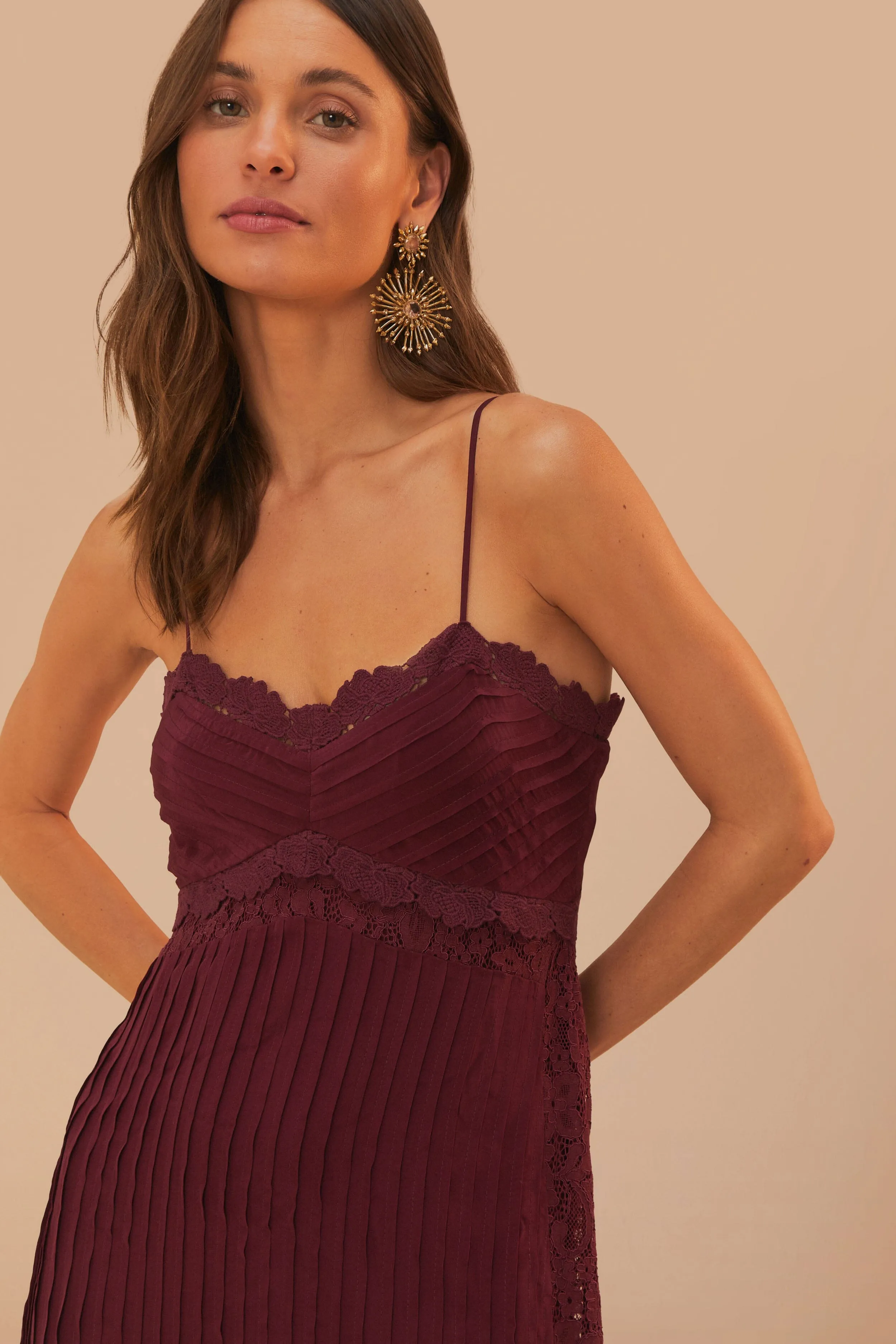 Purple Lace Sleeveless Midi Dress sold by FARM Rio product image thumbnail 3