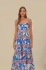 Off-White Blue Foliage Midi Dress sold by FARM Rio