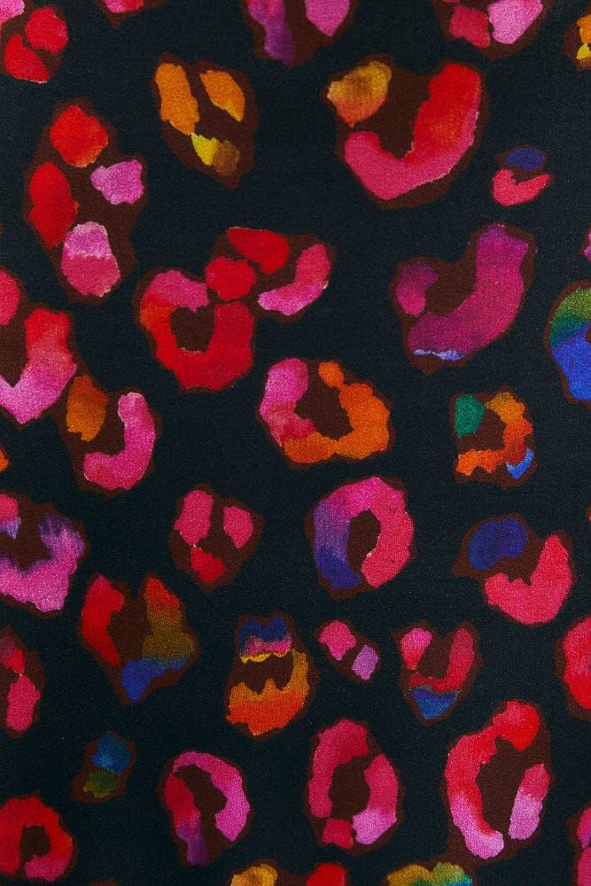 Black Iridescent Leopards Lenzing™ Ecovero™ Viscose Midi Dress sold by FARM Rio product image thumbnail 5