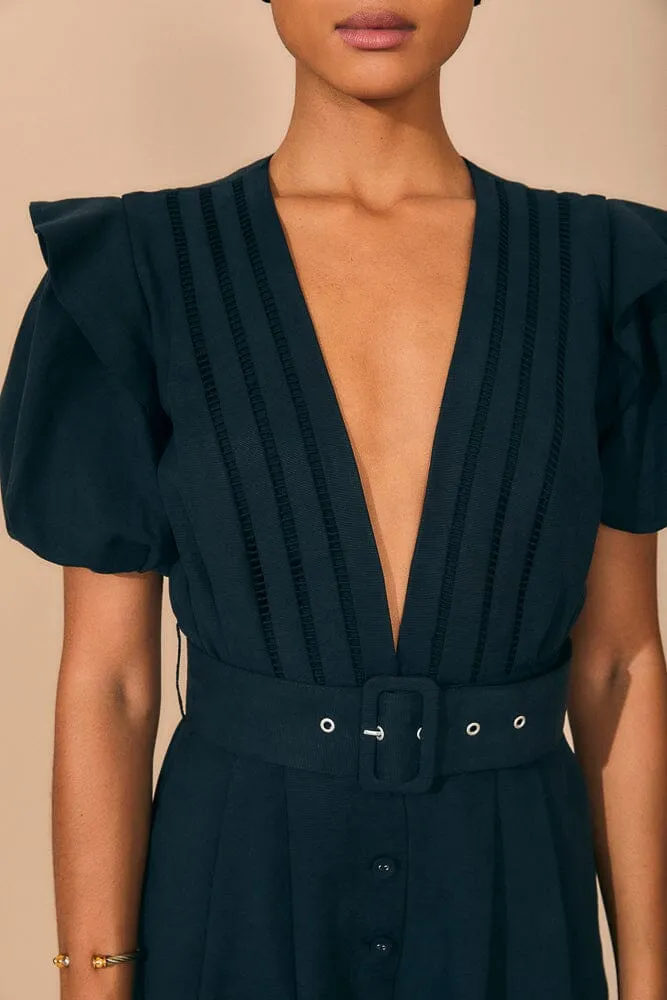 Black Pleated Short Sleeve Jumpsuit sold by FARM Rio product image thumbnail 3