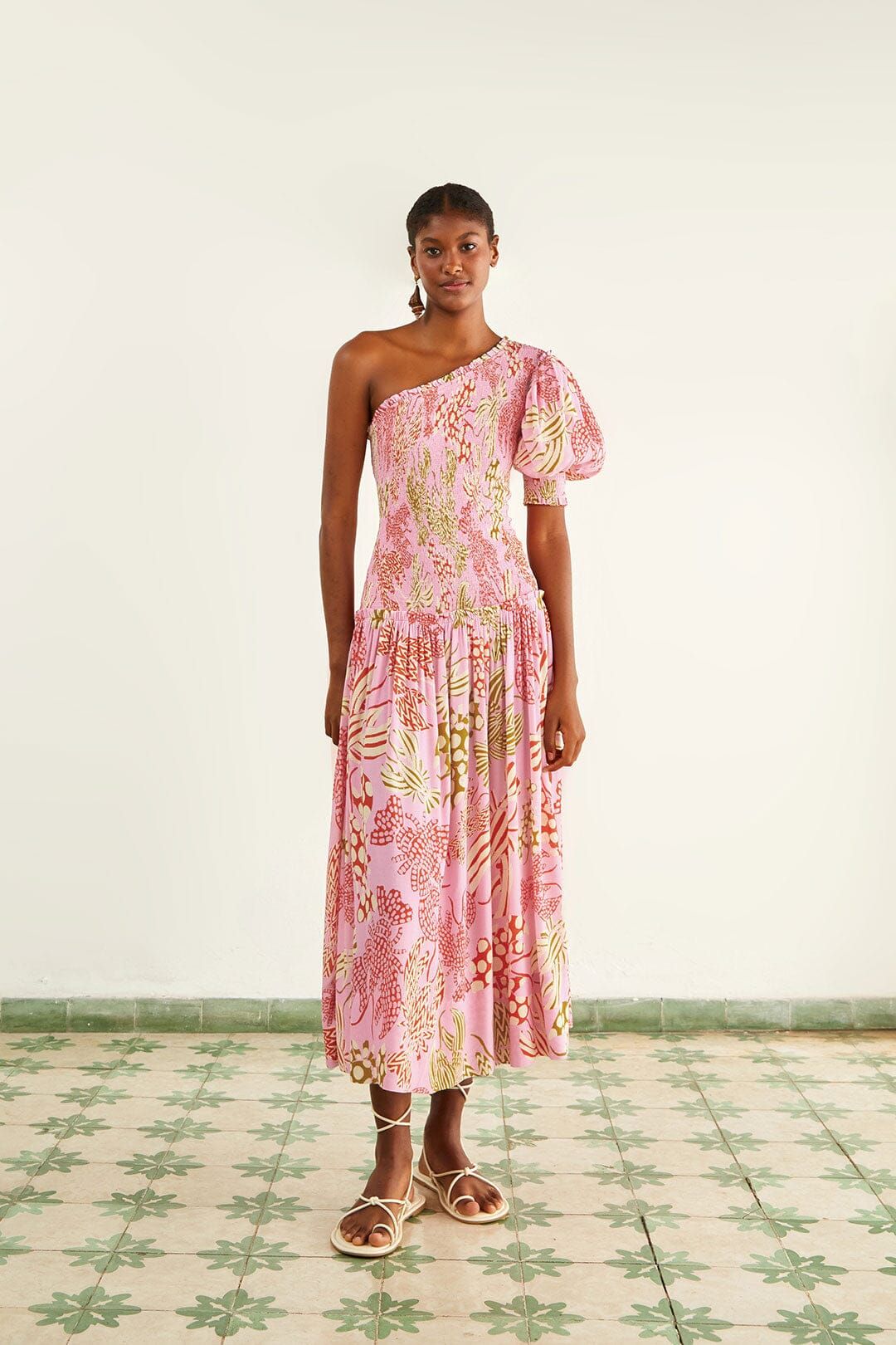 Pink Mixed Lobsters Midi Dress sold by FARM Rio