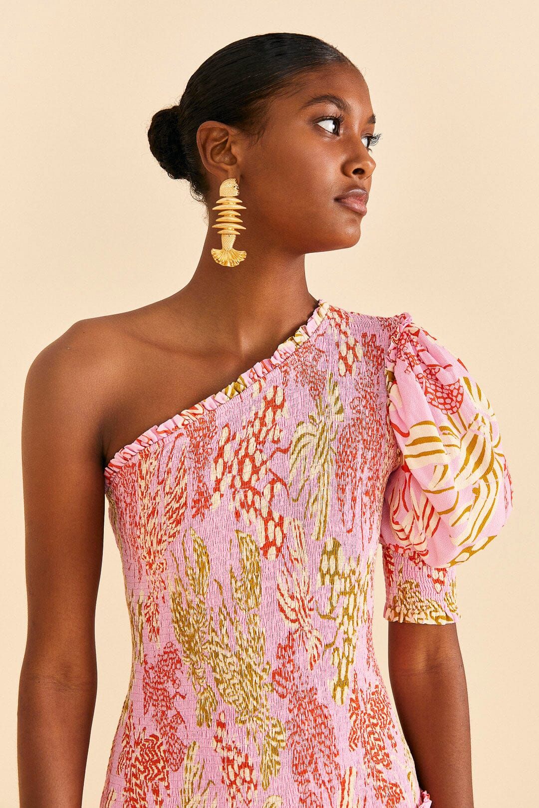 Pink Mixed Lobsters Midi Dress sold by FARM Rio product image thumbnail 5