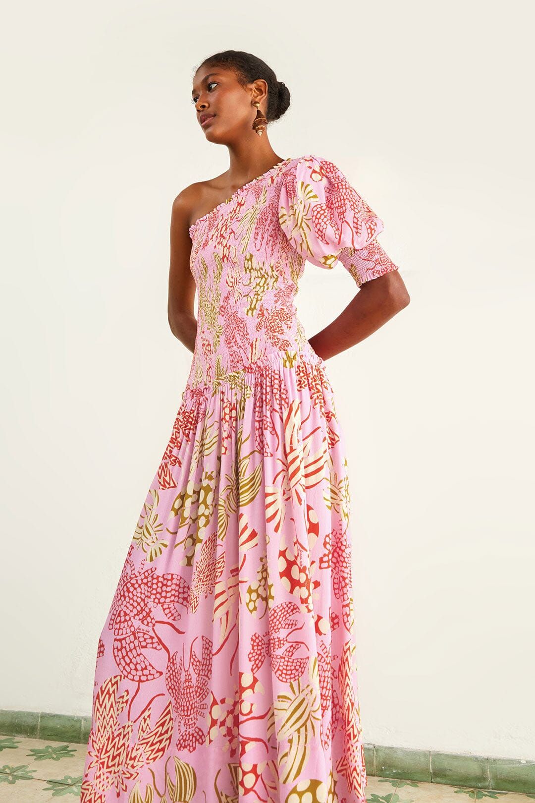 Pink Mixed Lobsters Midi Dress sold by FARM Rio product image thumbnail 3